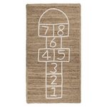 Atmosphera Kids Tapis enfant rectangulaire Marelle - 80 x 150 cm - Jute