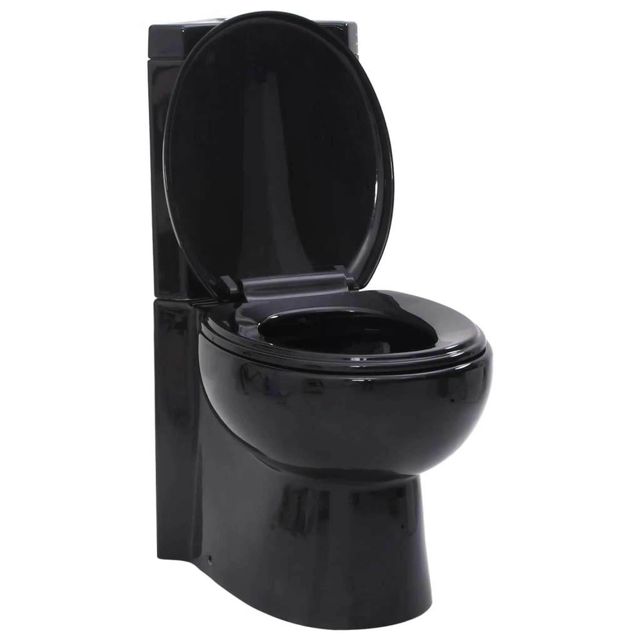 Voir la diapositive 1 : VIDAXL Toilette d'angle en ceramique pour salle de bains noir
