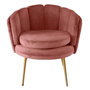 Voir la diapositive 2 : Paris Prix Fauteuil Arrondi en Velours  Dabren  80cm Rose