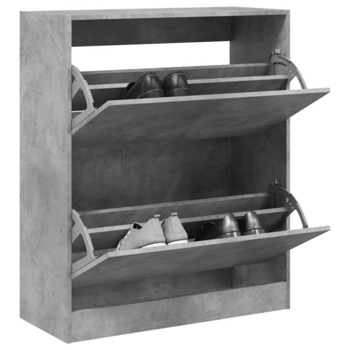 VIDAXL Armoire à chaussures gris béton 80x34x96,5 cm bois d ingénierie