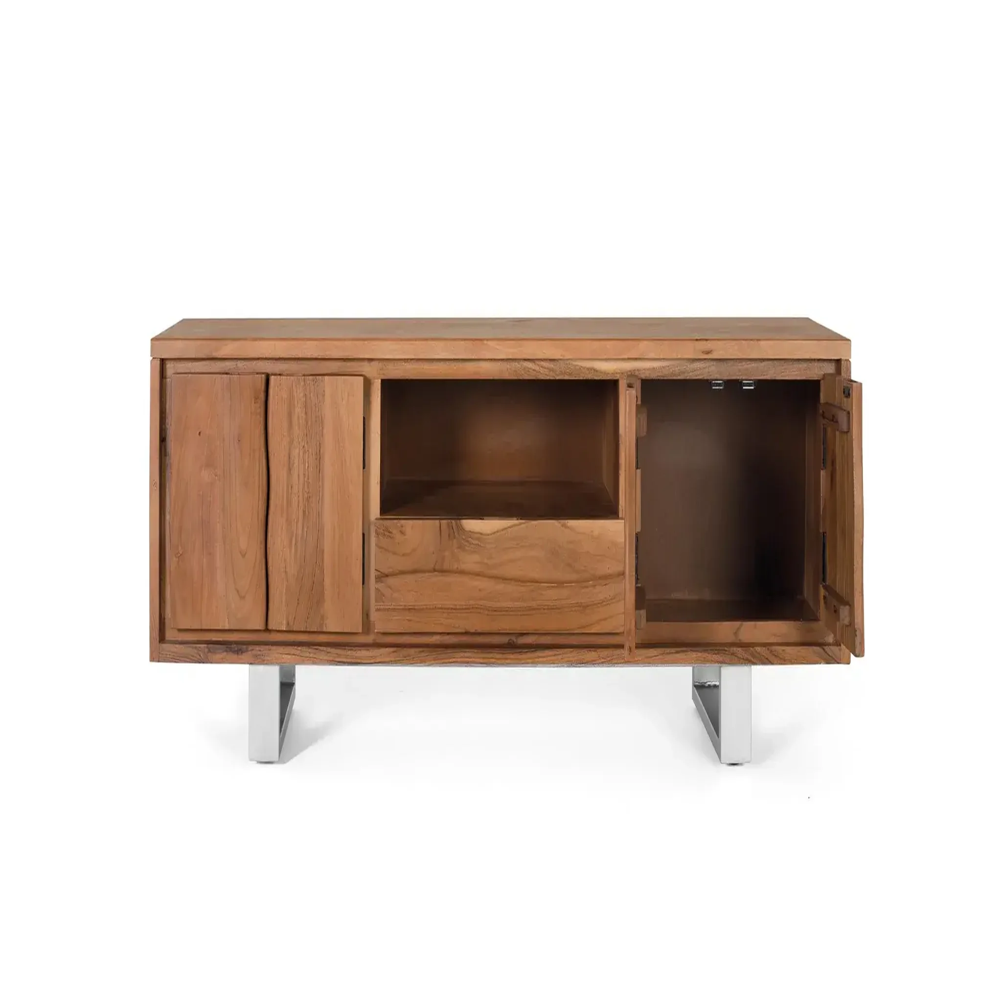 Voir la diapositive 2 : GINER Y COLOMER SL Meuble tv en bois d'acacia 170 cm style rustique moderne