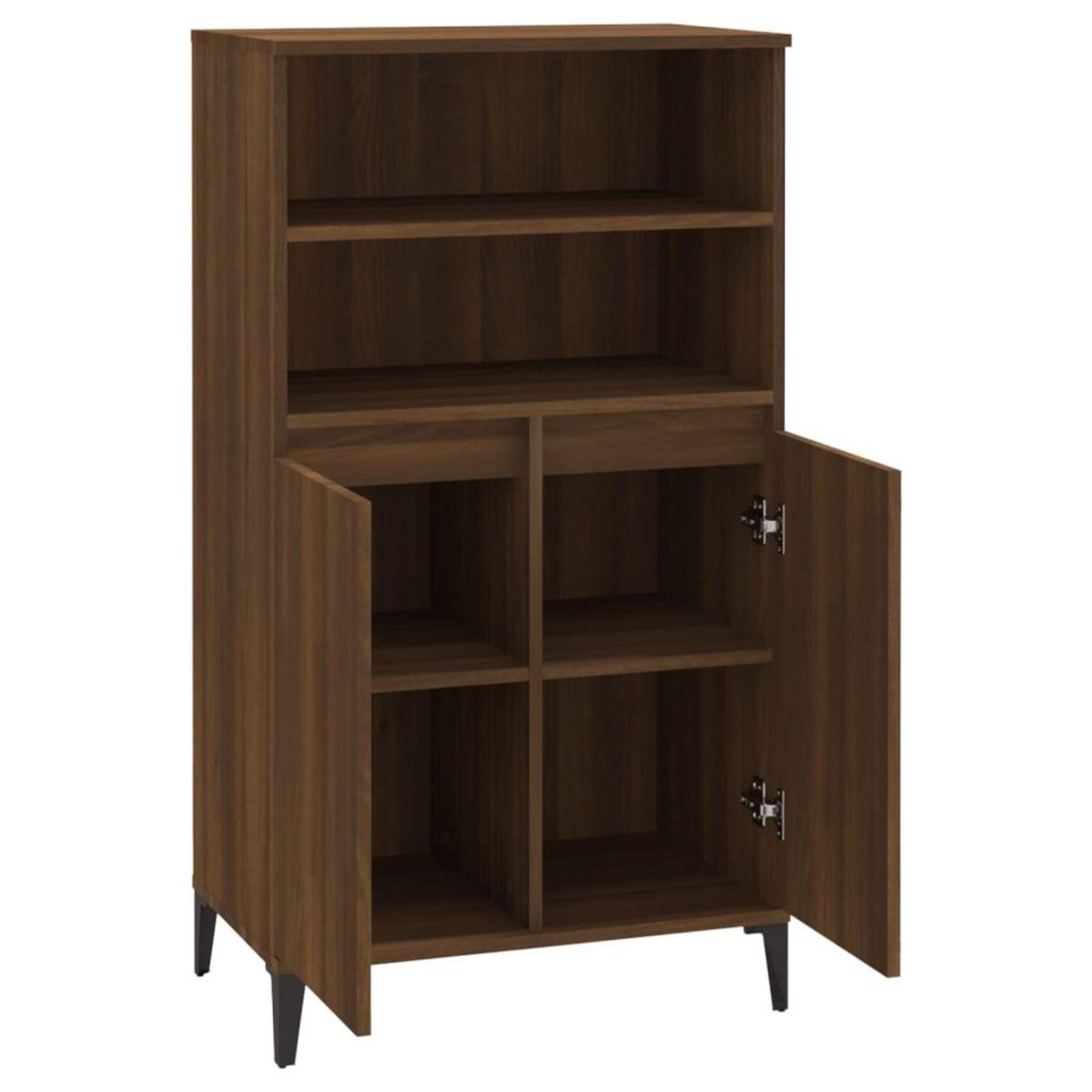 VIDAXL Buffet haut Chene marron 60x36x110 cm Bois d'ingenierie