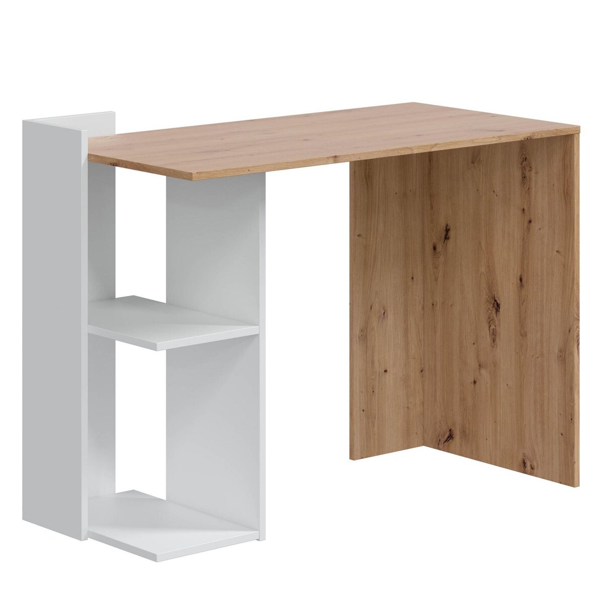VS VENTA-STOCK Bureau Llanes 2 niches bois/blanc, 100 cm