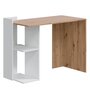 Voir la diapositive 1 : VS VENTA-STOCK Bureau Llanes 2 niches bois/blanc, 100 cm