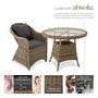 Voir la diapositive 3 : tectake Salon de jardin avec cadre en aluminium marron naturel