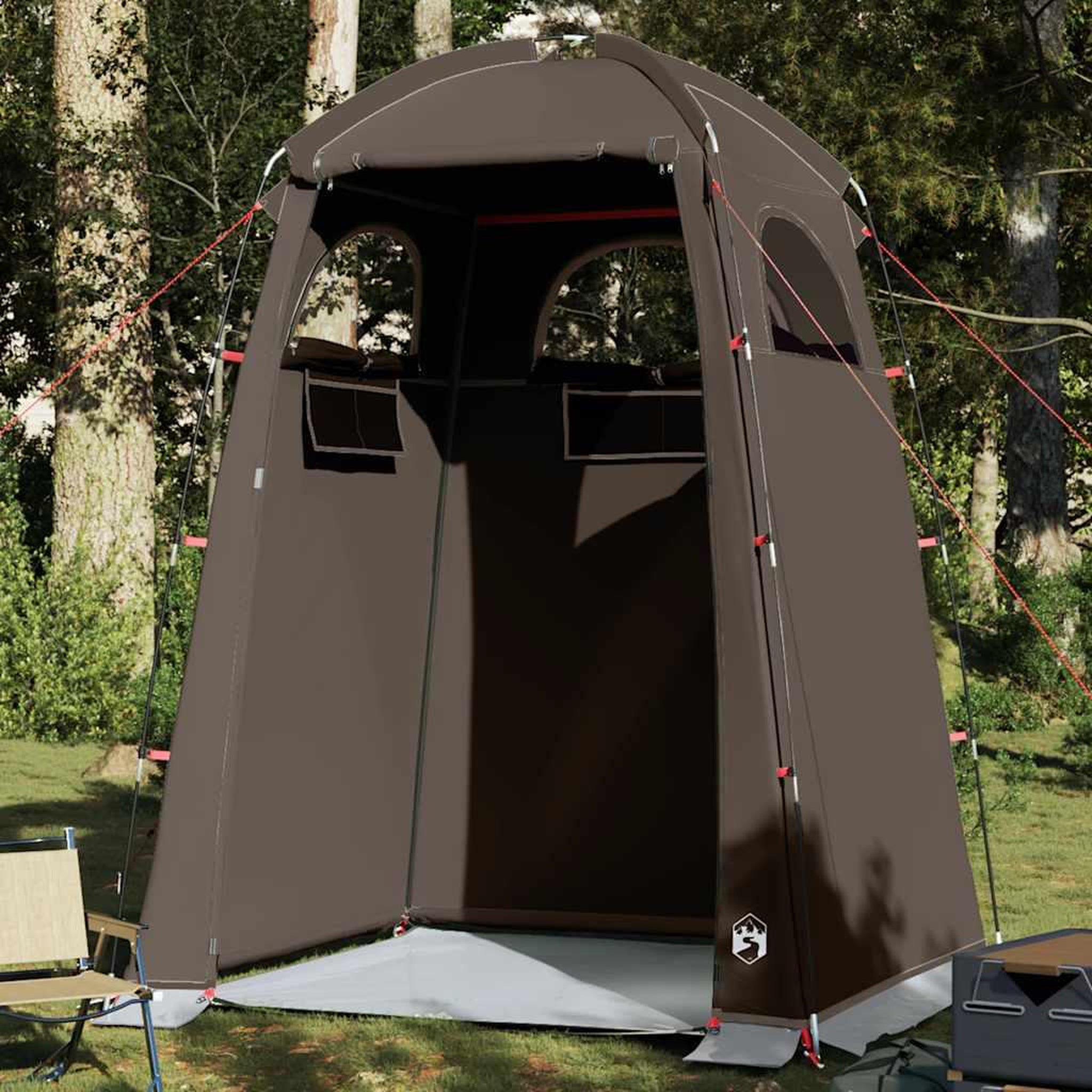 VIDAXL Tente de douche marron impermeable