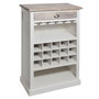 Voir la diapositive 1 : ATMOSPHERA Etagère avec range bouteilles en bois Aleria - L. 73 x H. 115 cm - Blanc