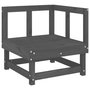 Voir la diapositive 5 : VIDAXL Salon de jardin 3 pcs gris bois massif de pin