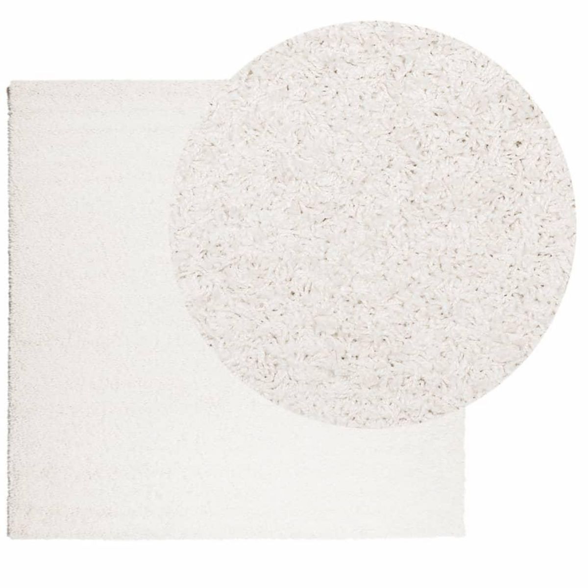 VIDAXL Tapis shaggy PAMPLONA poils longs moderne creme 160x160 cm