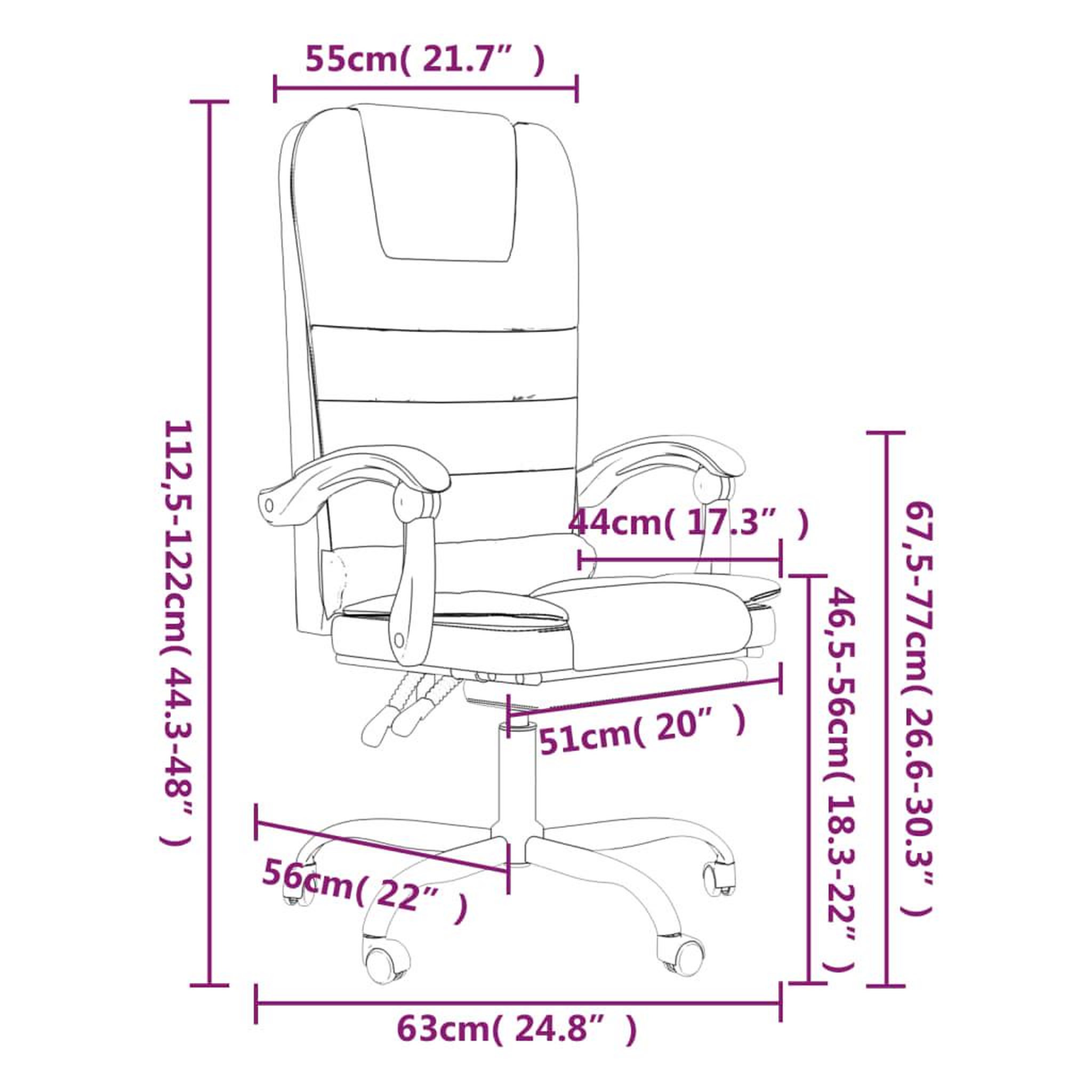 Voir la diapositive 6 : VIDAXL Fauteuil de massage inclinable de bureau Gris clair Velours