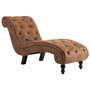 Voir la diapositive 1 : VIDAXL Chaise longue Marron Similicuir daim