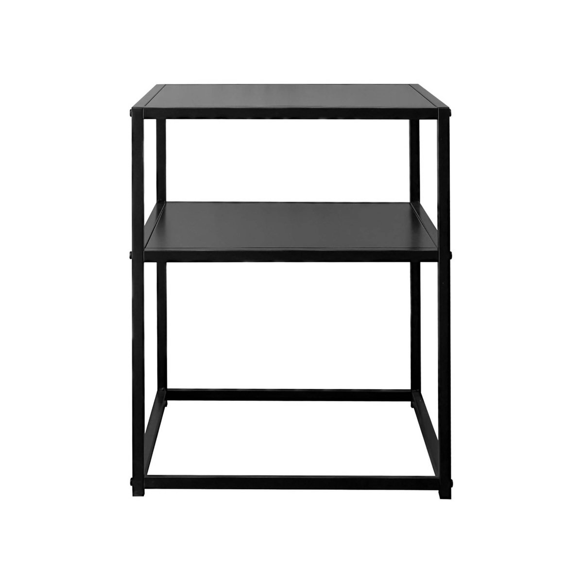 SWEEEK Table de chevet en métal noir. 1 étagère. INDUSTRIELLE L 43 x l 40 x H 52cm