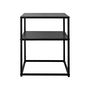 Voir la diapositive 5 : SWEEEK Table de chevet en métal noir. 1 étagère. INDUSTRIELLE L 43 x l 40 x H 52cm