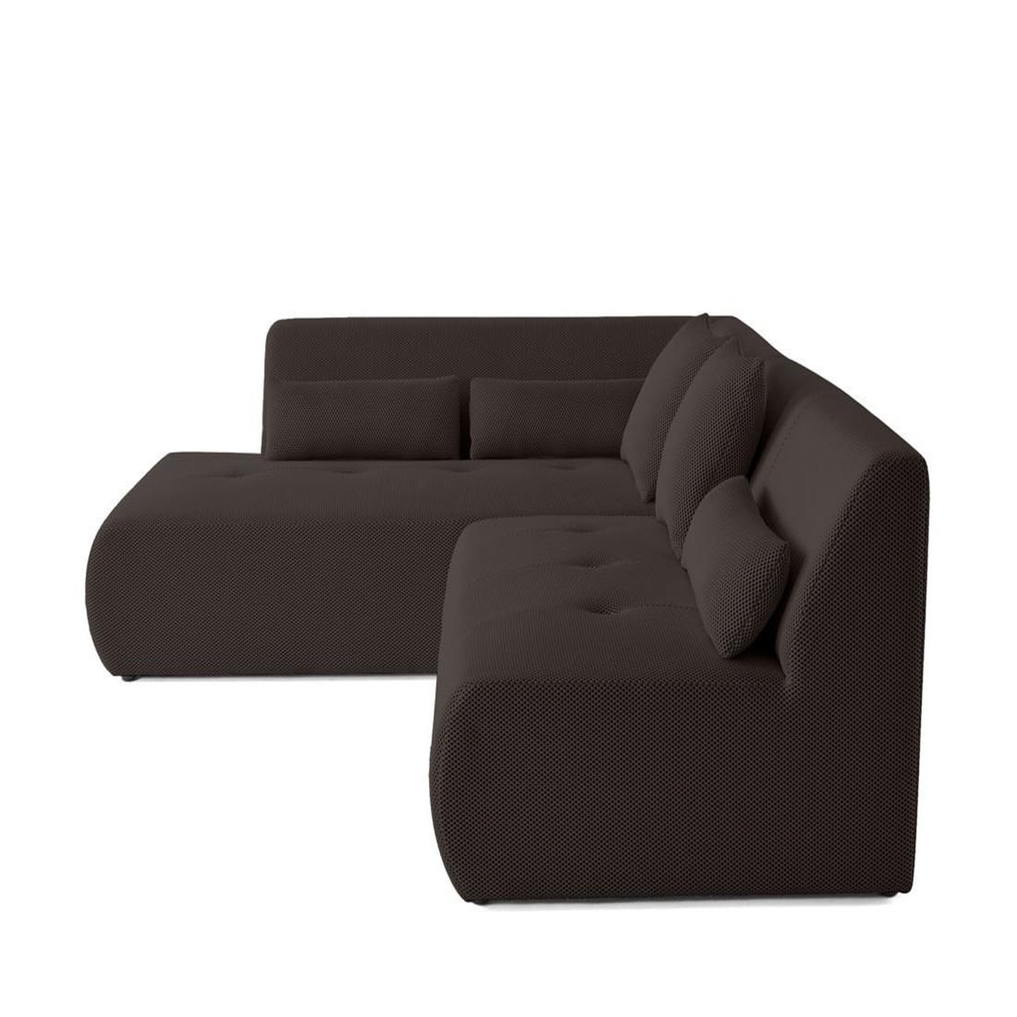 Voir la diapositive 3 : LISA DESIGN Onyx - canapé modulable d'angle gauche - 5 places - en tissu mailles 3d