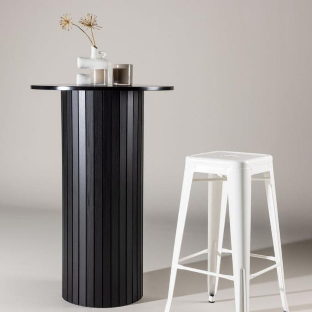 Paris Prix Table de Bar Design  Haron  105cm Noir