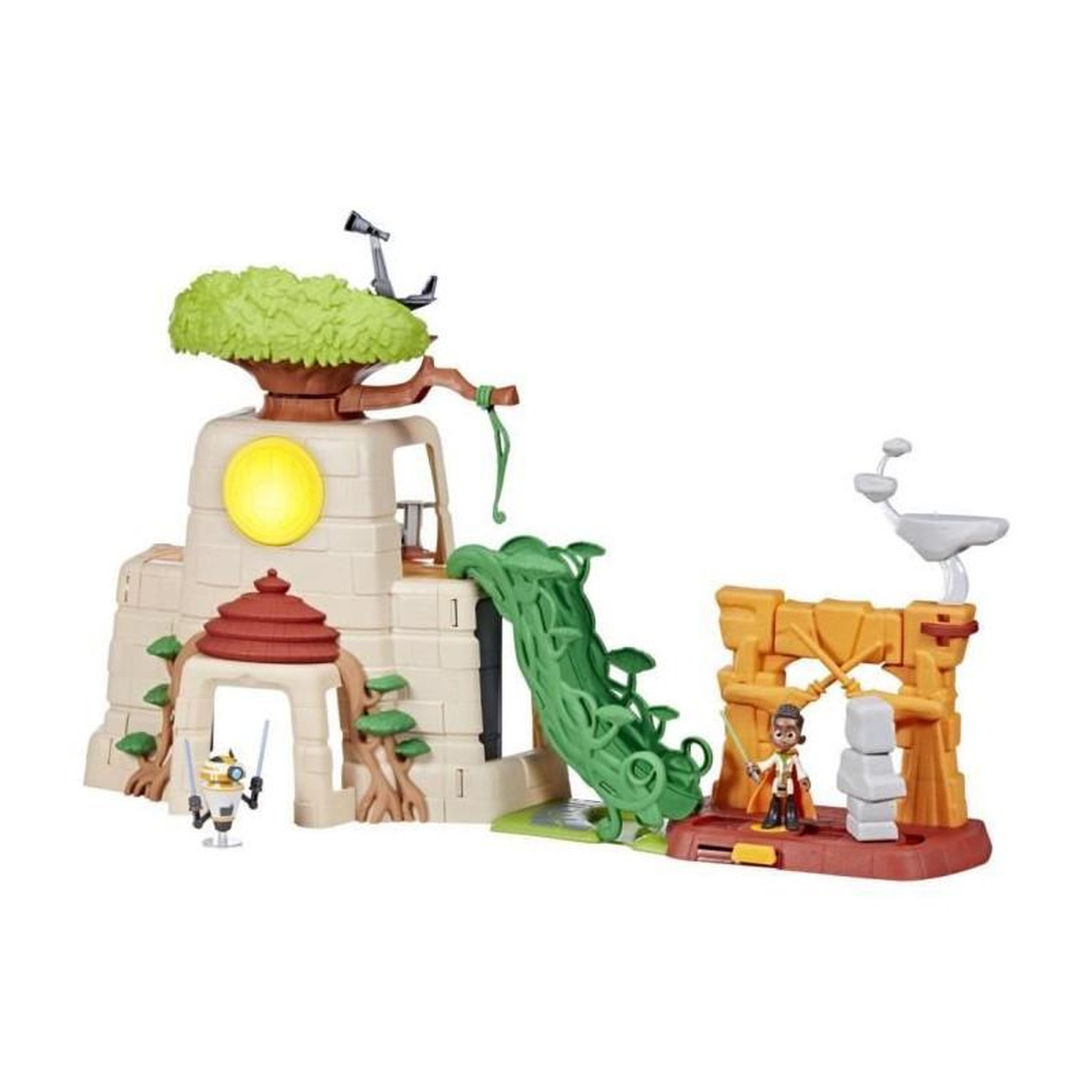 Voir la diapositive 1 : HASBRO Star Wars Young Jedi, Temple électronique et figurines