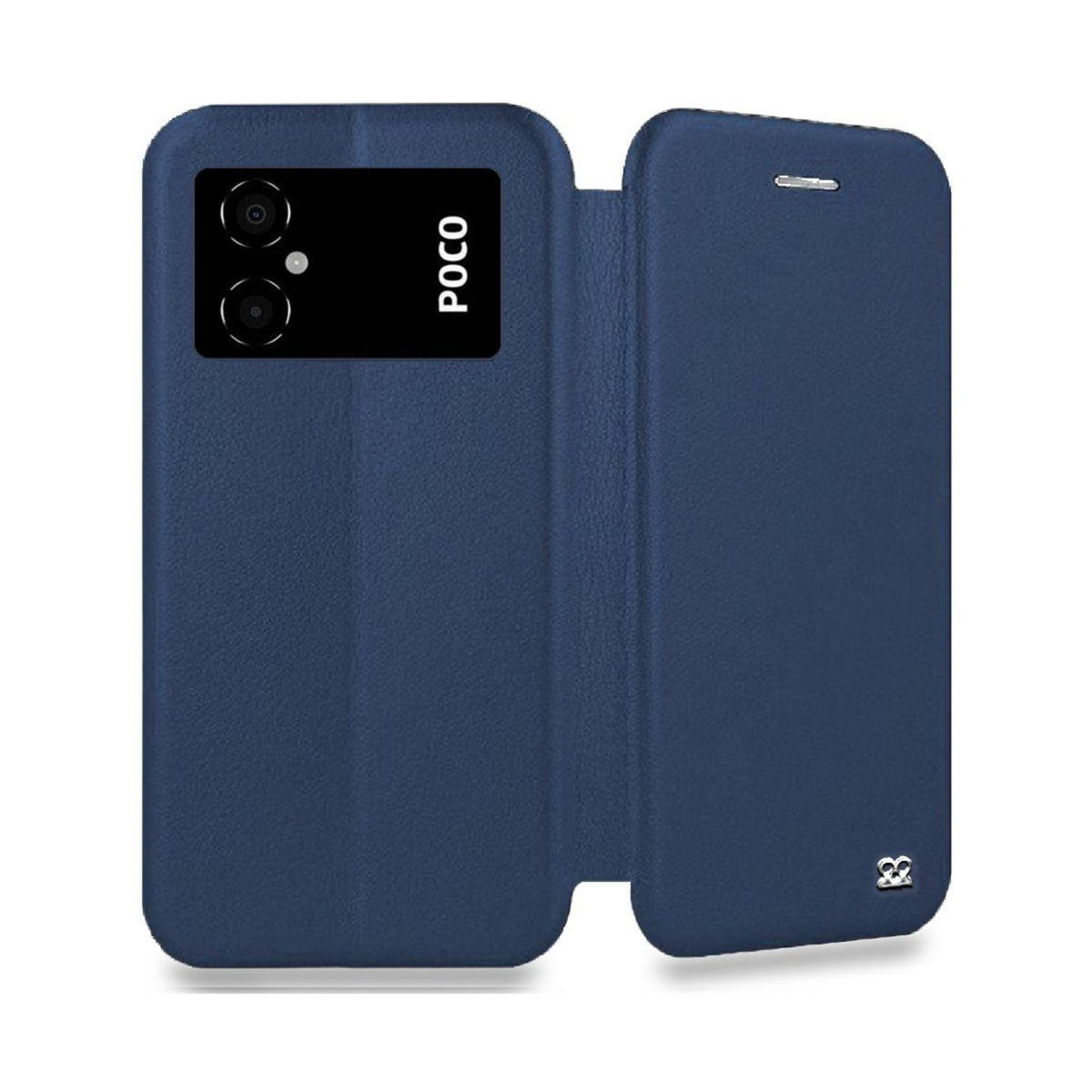 IBROZ Etui Xiaomi Poco M4 5G Cuir Bleu