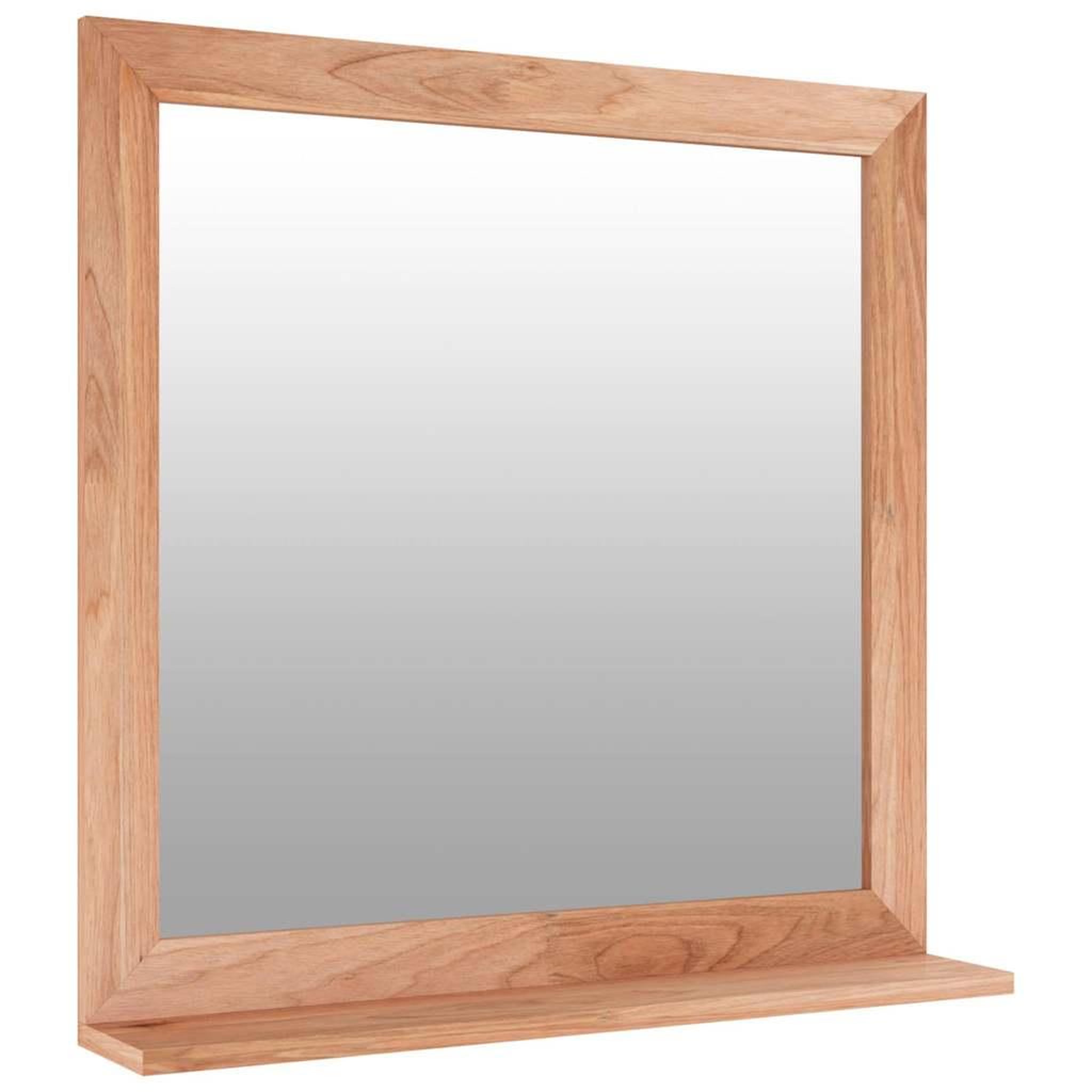 Voir la diapositive 3 : VIDAXL Miroir mural 55x55 cm bois massif de noyer