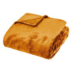 ATMOSPHERA Plaid flanelle  Foncé Atmosphera 180x230 Cuddly. Coloris disponibles : Jaune