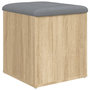 Voir la diapositive 2 : VIDAXL Banc de rangement chene sonoma 42x42x45 cm bois d'ingenierie