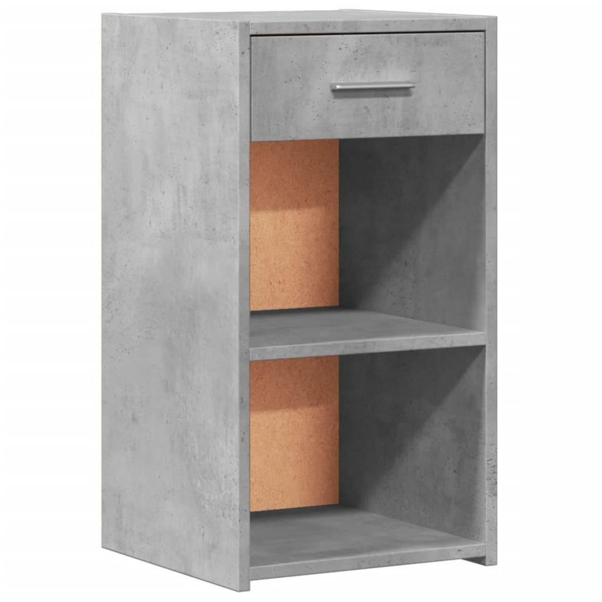 VIDAXL Tables de chevet 2 pcs gris beton 35x34x65 cm bois ingenierie