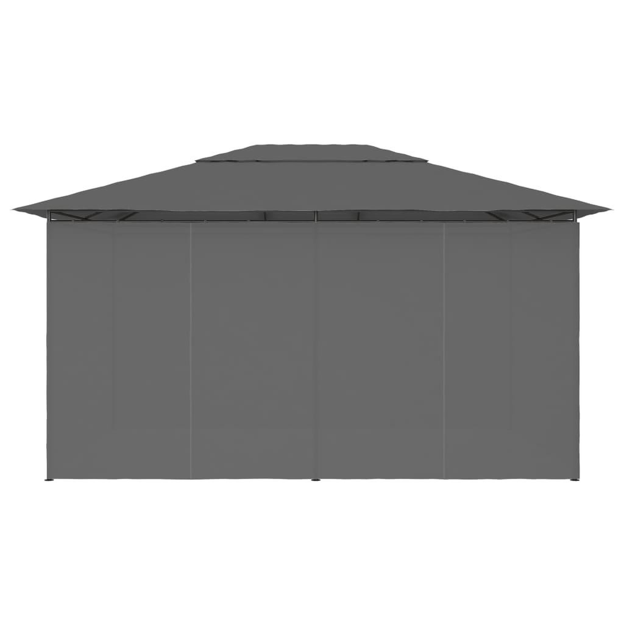 Voir la diapositive 5 : VIDAXL Tonnelle de jardin avec rideaux 4 x 3 m Anthracite