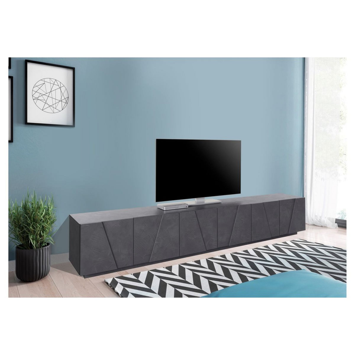 Meuble TV 6 portes L240cm PESCARA