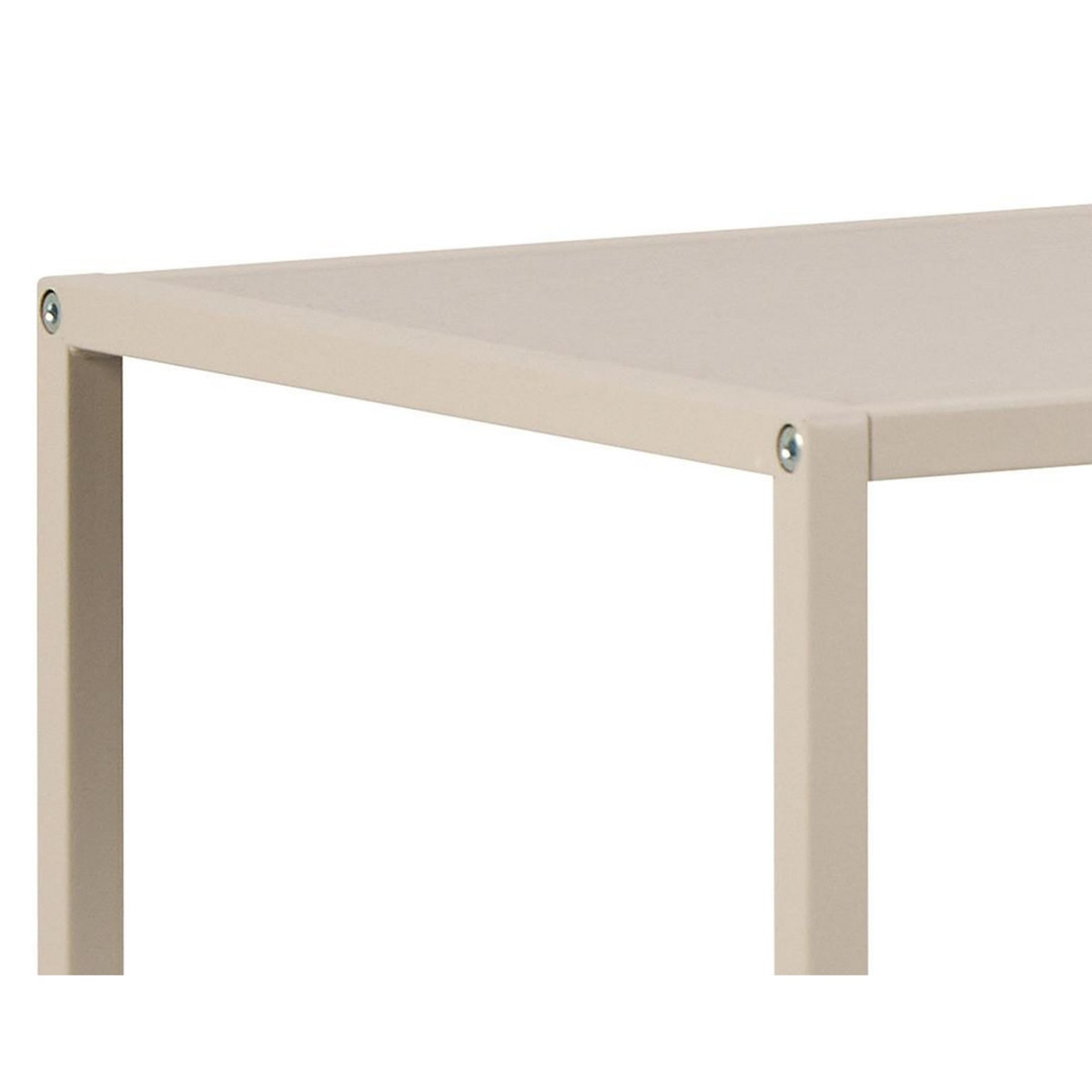 LISA DESIGN Anthea - étagère filaire métal avec plaquage en effet bois blanchi - 114 cm - gris