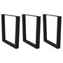 Voir la diapositive 1 : VIDAXL Pieds de table a manger forme de V 3 pcs noir 80x(72-73,3) cm