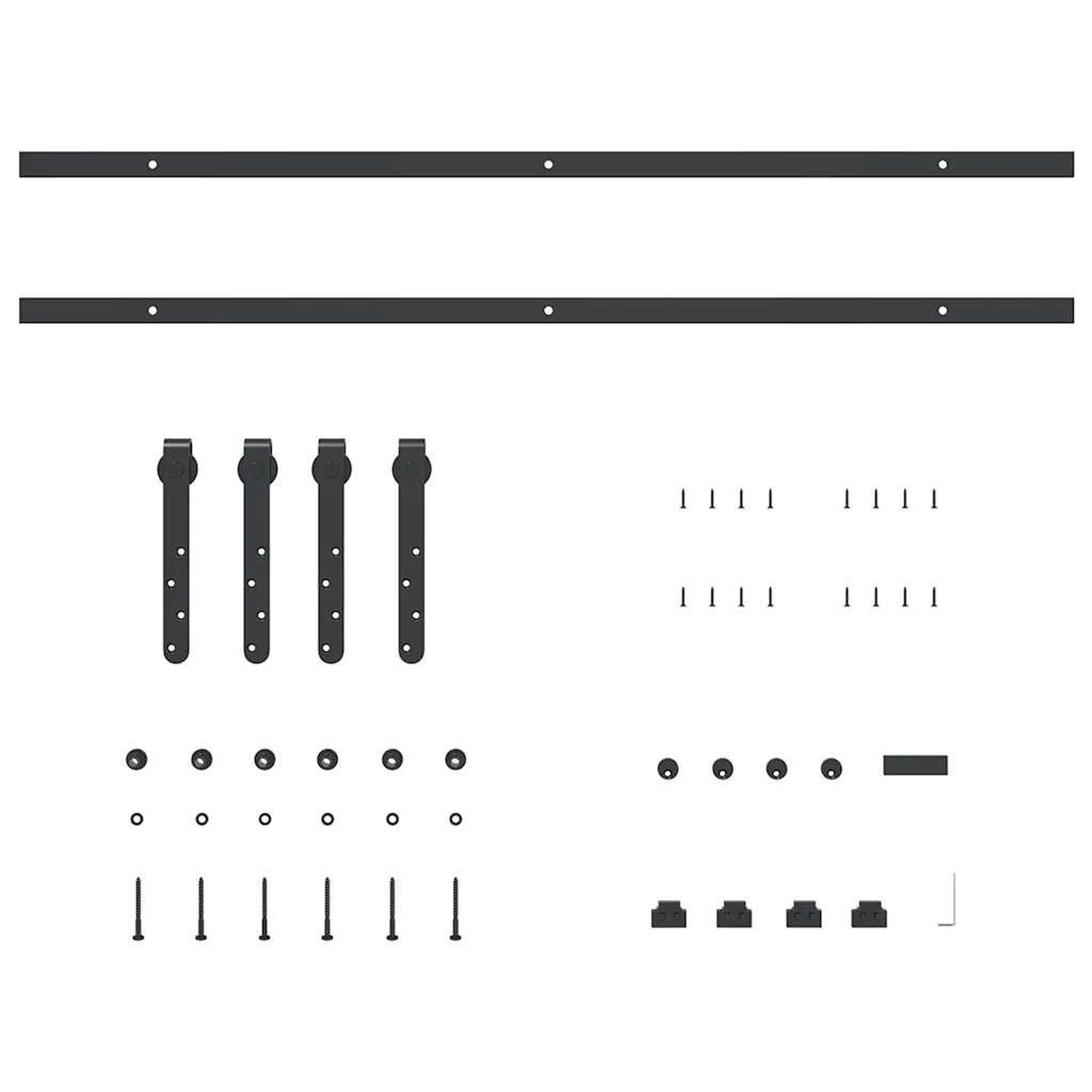 Voir la diapositive 4 : VIDAXL Kit de porte d'armoire coulissante 200 cm acier au carbone