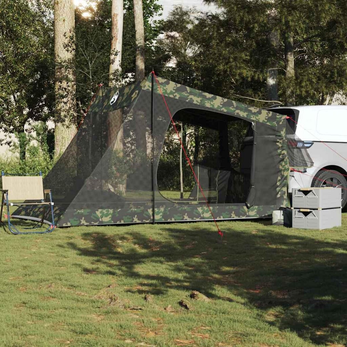 VIDAXL Tente de voiture 2 personnes camouflage impermeable