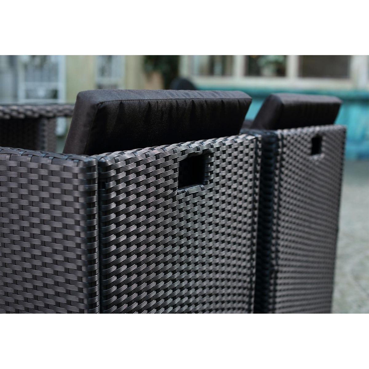 CONCEPT USINE Miami 6 noir-noir + housse de protection MIAMI