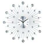 ATMOSPHERA Pendule Strass - Diam. 33 cm - Argent