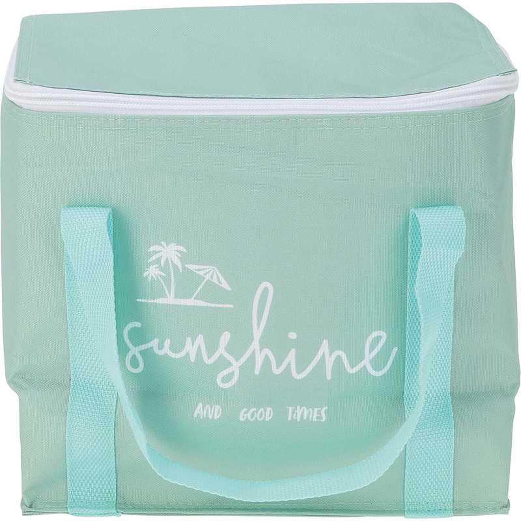 Sac isotherme 7,5 L à fermeture zippée Sunshine menthe/bleu et rose poussière