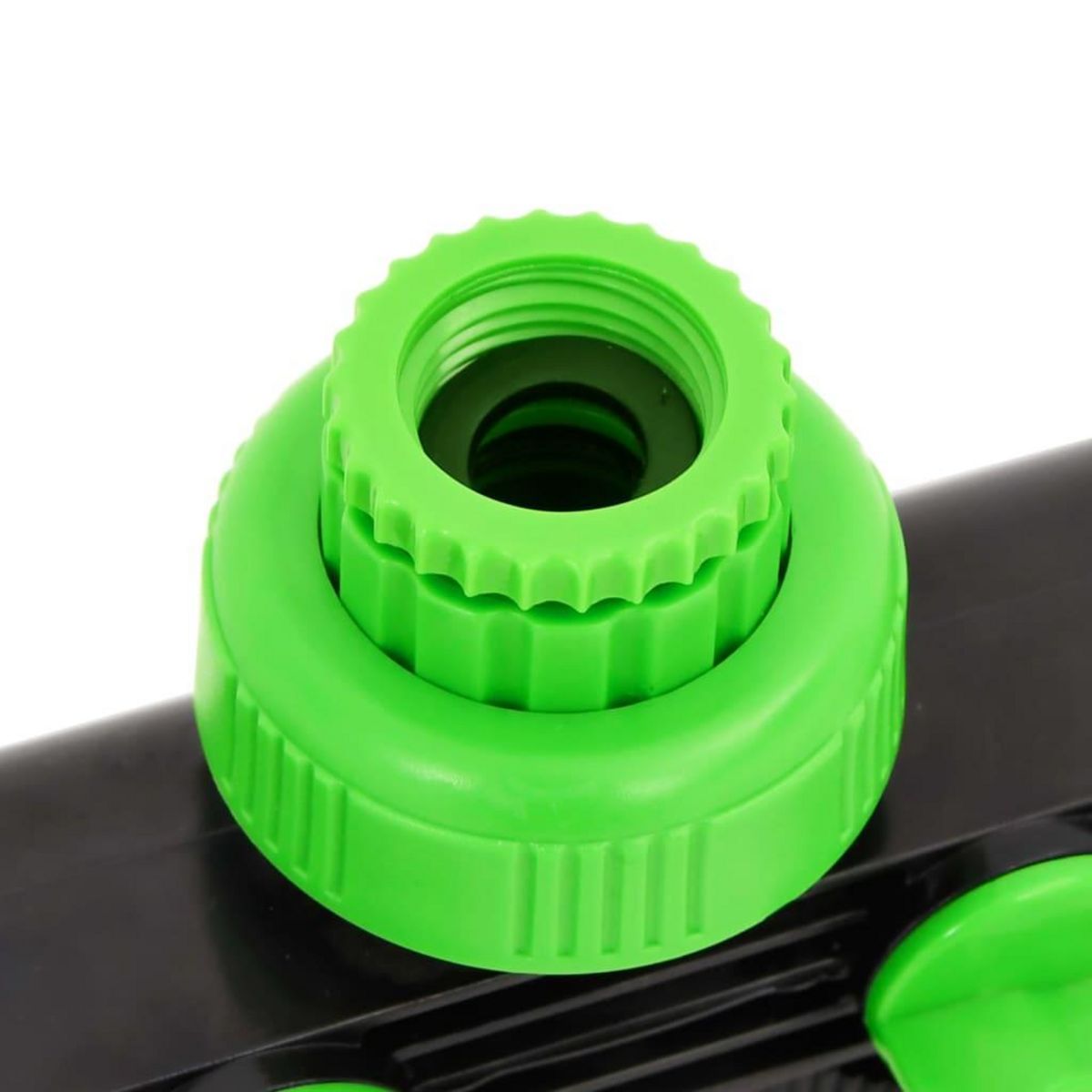 VIDAXL Adaptateur de robinet a 4 voies vert/noir 19,5x6x11 cm ABS & PP