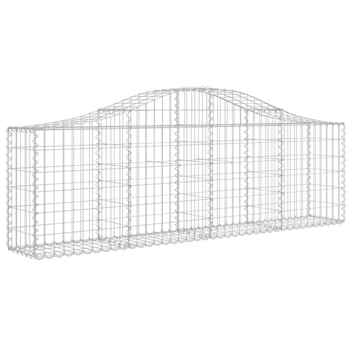 VIDAXL Paniers a gabions arques 10 pcs 200x30x60/80 cm Fer galvanise