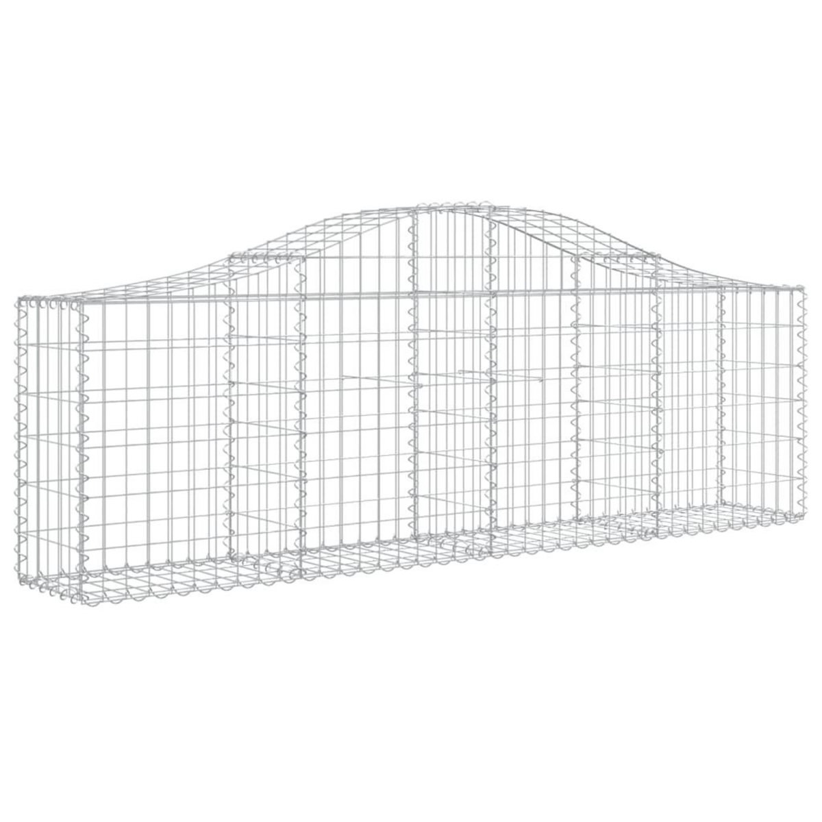VIDAXL Paniers a gabions arques 10 pcs 200x30x60/80 cm Fer galvanise