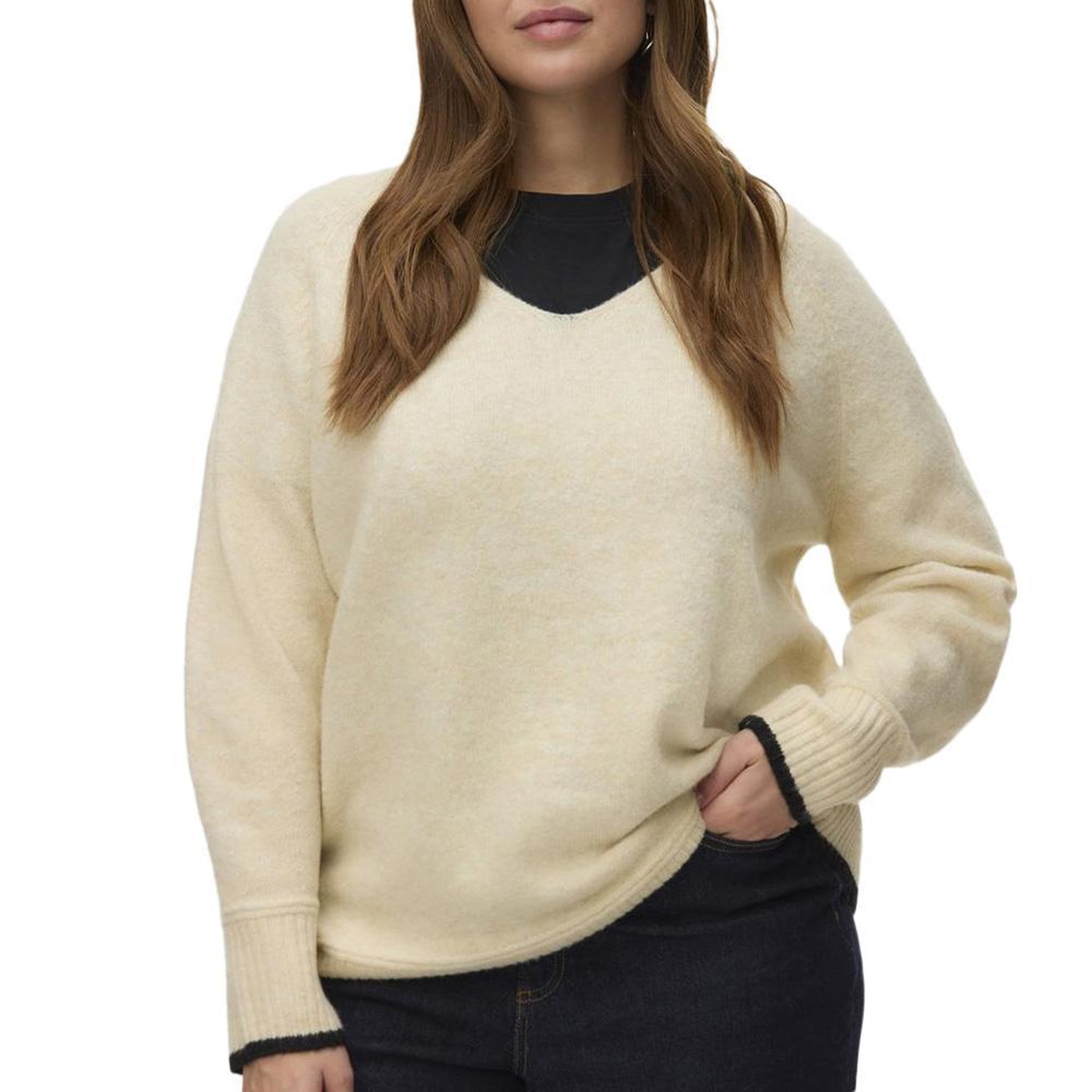 Vero Moda Pull /Beige Femme Vero Moda Curve Caquarius. Coloris disponibles : Blanc