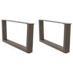 VIDAXL Pieds de table a manger forme V 2 pcs acier naturel acier