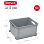 Voir la diapositive 6 : CURVER Curver Boîte de rangement Unibox L 30 L Gris