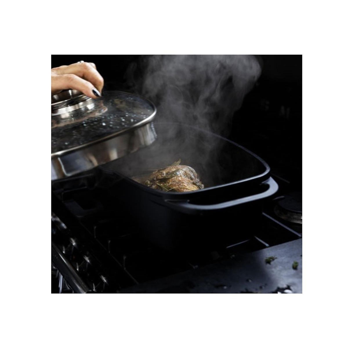 BAUMALU Cocotte réctagulaire aluminium 33cm noir - 382983