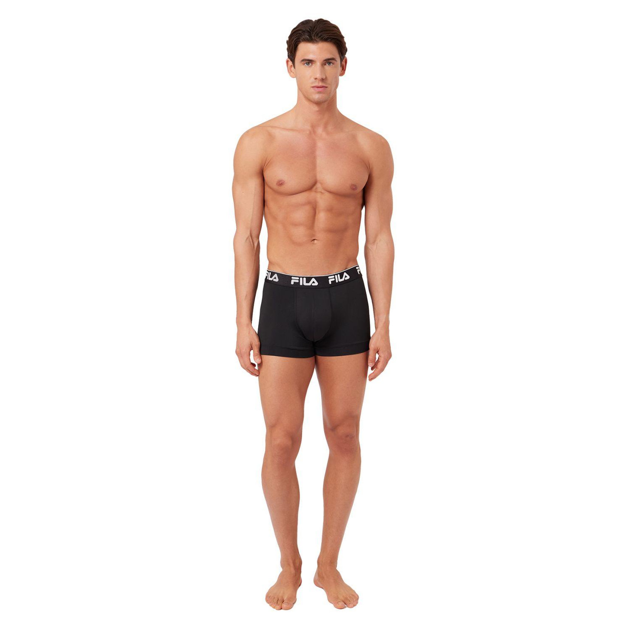 Voir la diapositive 3 : FILA Lot de 4 boxers homme en coton FU5335 et FU5337