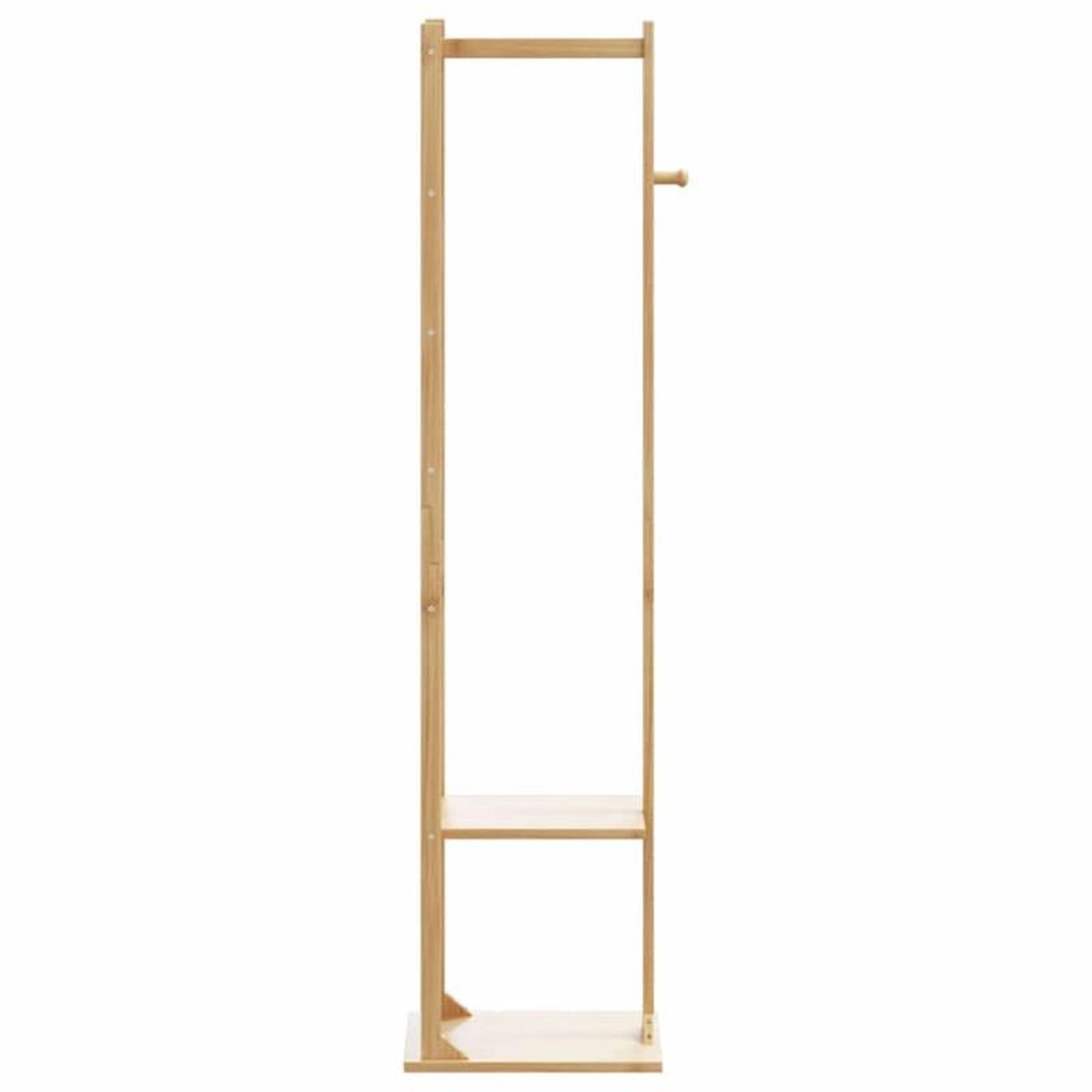 Voir la diapositive 3 : VIDAXL Porte manteau avec crochets et étagères 38,5x30x156 cm bambou