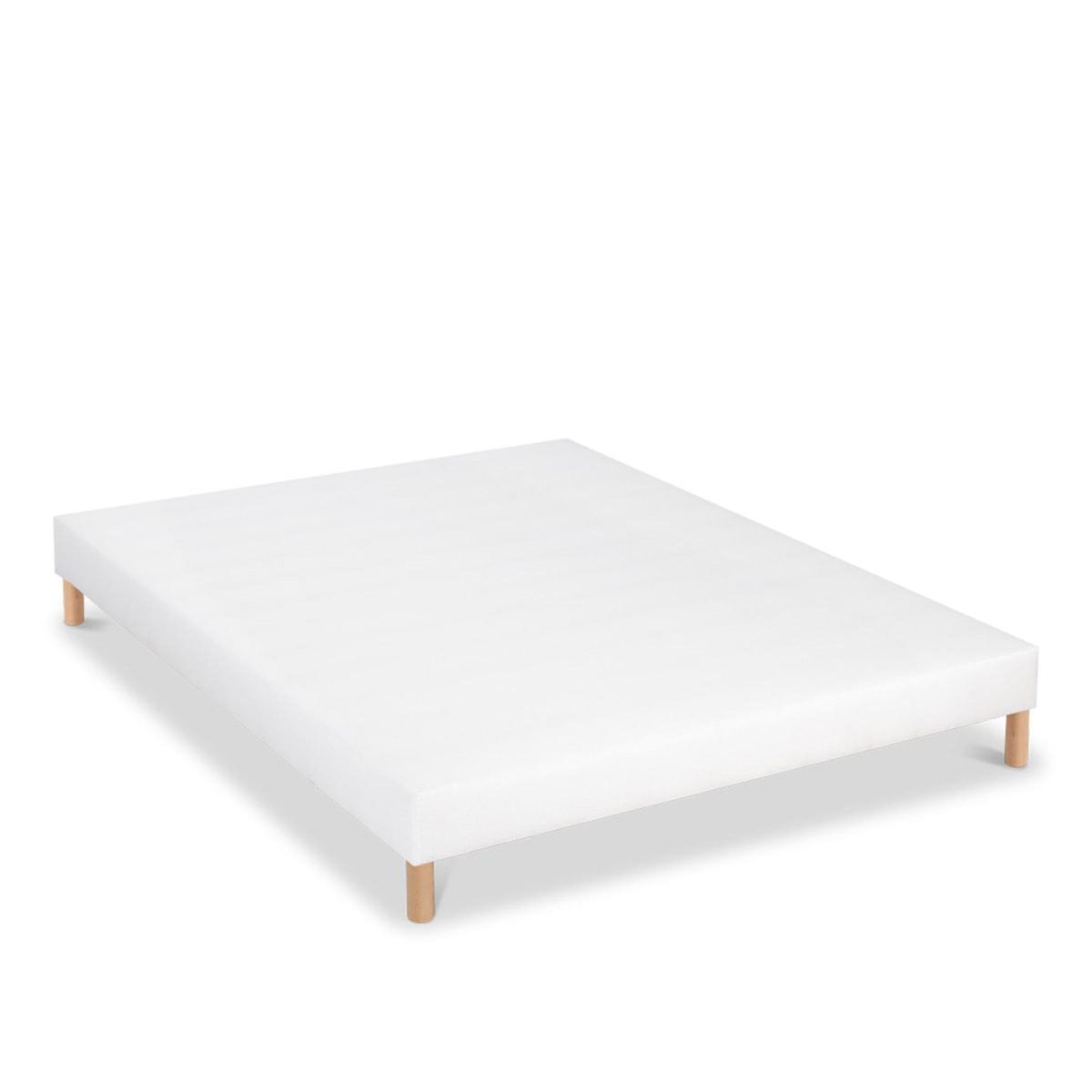 BELLECOUR BELLECOUR LITERIE | Sommier tapissier CONSTANTINE | Epaisseur 18 cm | Blanc (pieds non inclus)