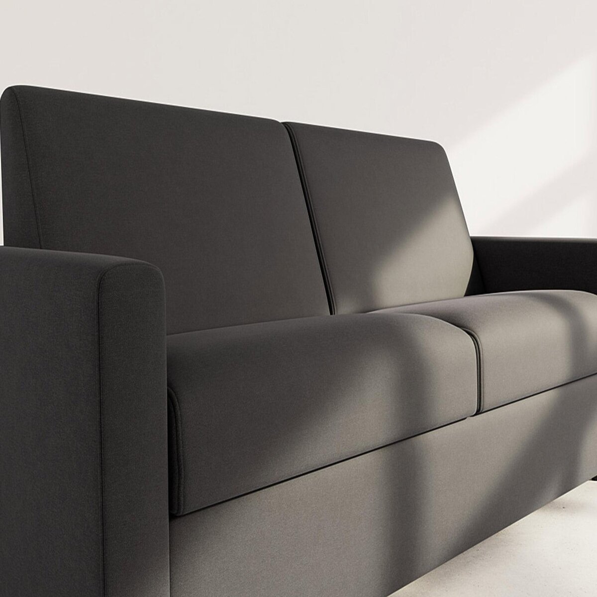 BEST MOBILIER Julia - canapé 3 places convertible express couchage quotidien 140 cm matelas 18 cm en tissu