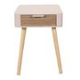 Voir la diapositive 2 : Paris Prix Table de Chevet 1 Tiroir  Bois  48cm Rose