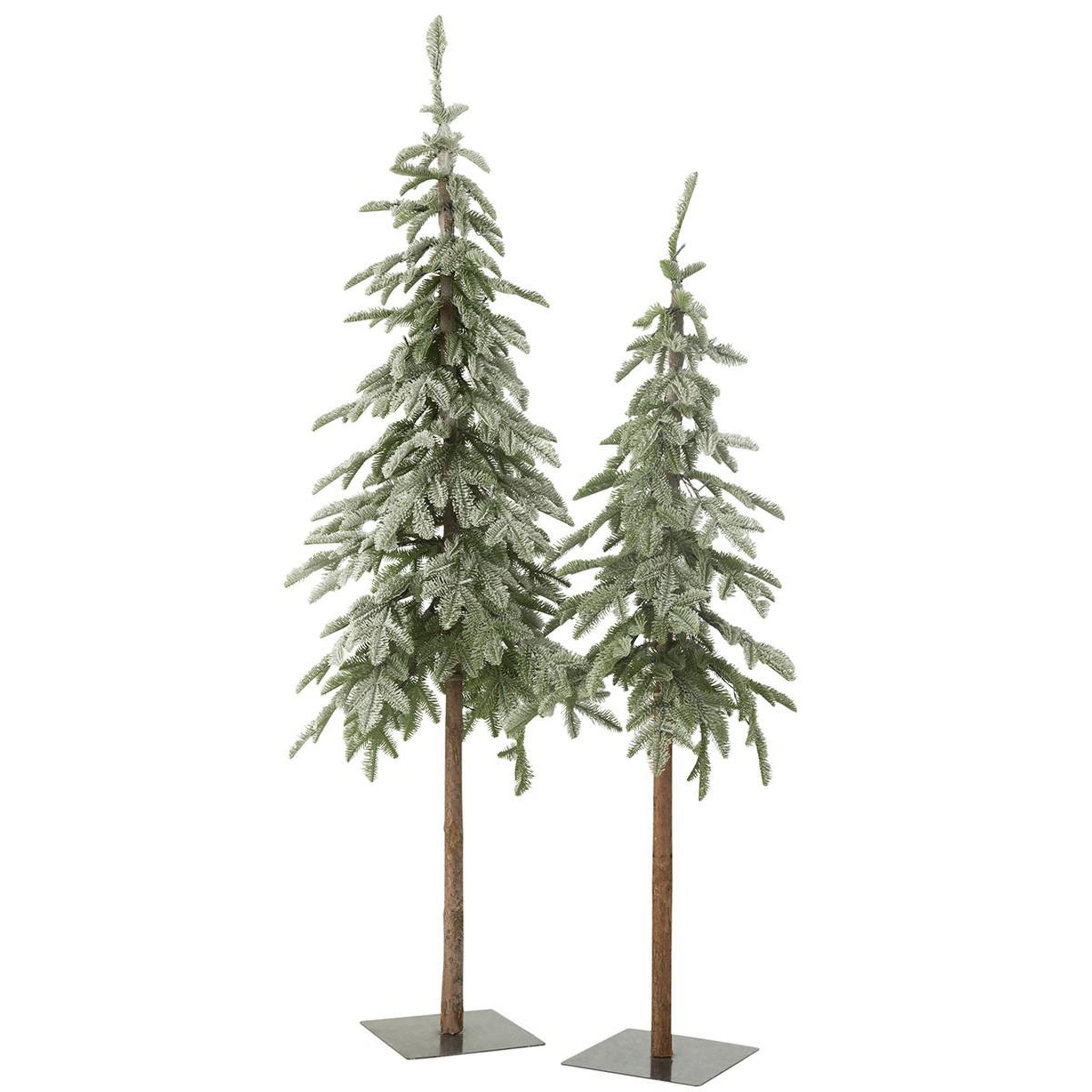 Voir la diapositive 5 : J-LINE Sapin de noël déco enneigé à led  reynaldo  145cm vert