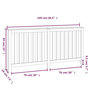 Voir la diapositive 6 : VIDAXL Cache-radiateur Gris 169x19x84 cm Bois massif de pin