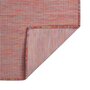VIDAXL Tapis a tissage plat d'exterieur 100x200 cm Rouge