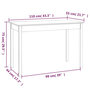 Voir la diapositive 6 : VIDAXL Table a manger Noir 110x55x75 cm Bois massif de pin